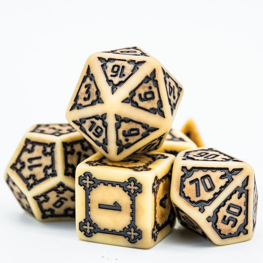 Giant Bone Resin Meeple Dungeon Dice Set