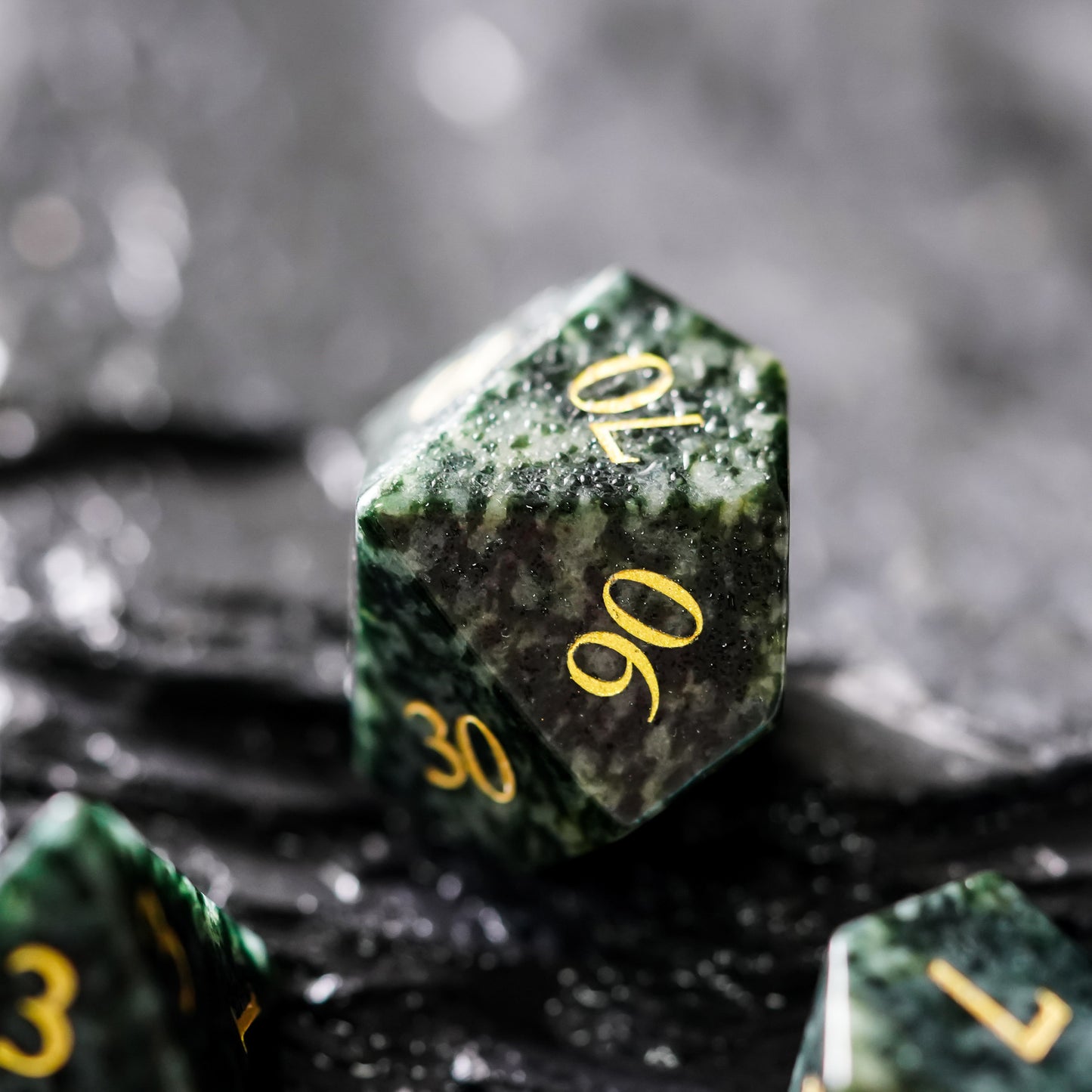Algae Gemstone Meeple Dungeon Dice Set