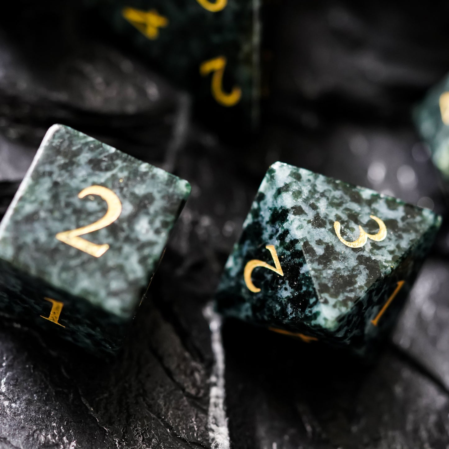 Algae Gemstone Meeple Dungeon Dice Set