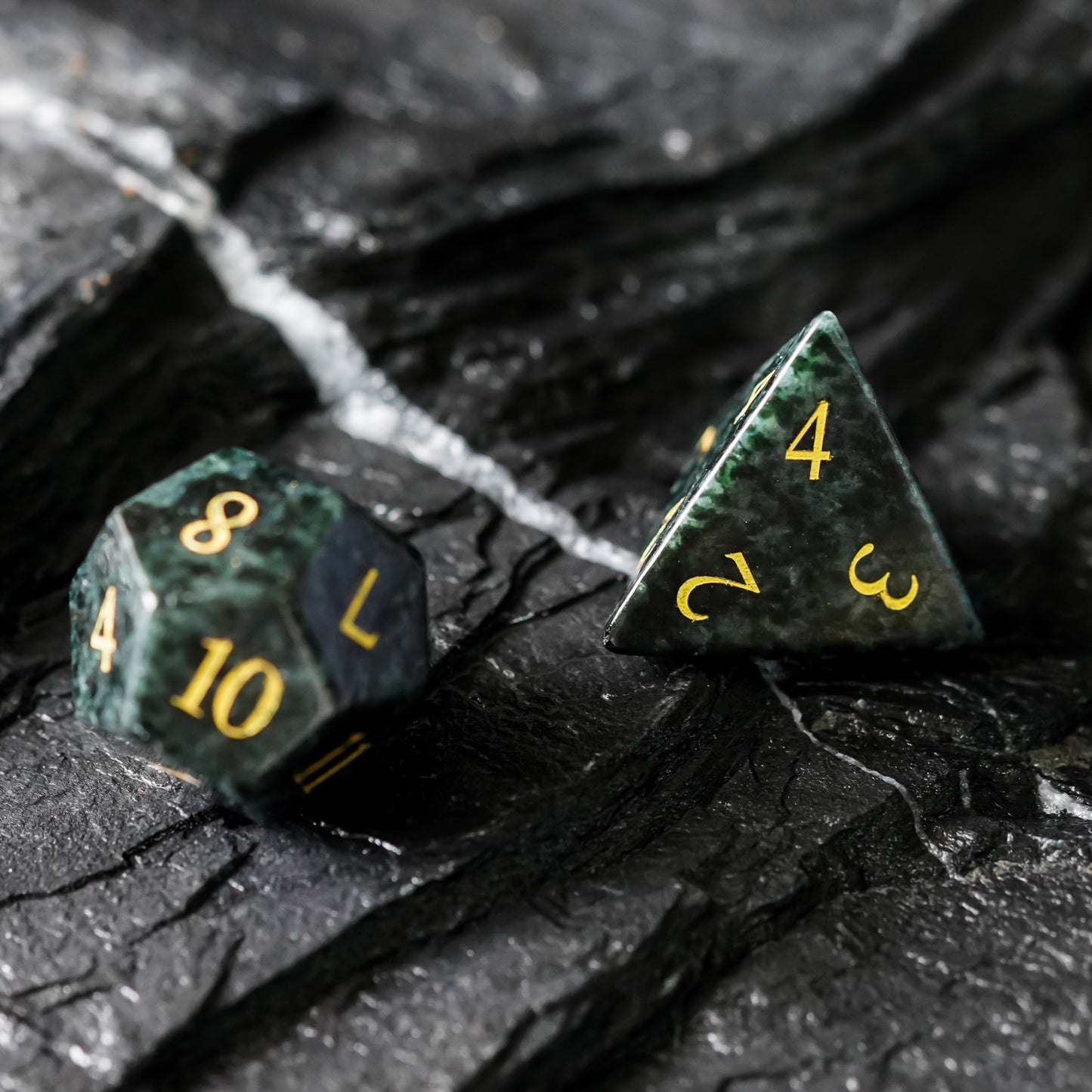 Algae Gemstone Meeple Dungeon Dice Set