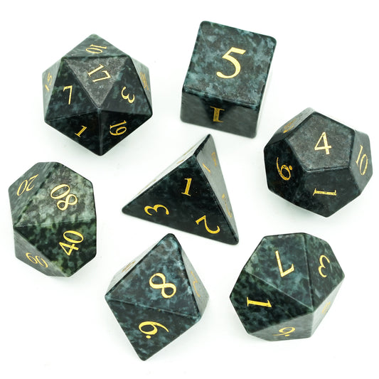 Algae Gemstone Meeple Dungeon Dice Set