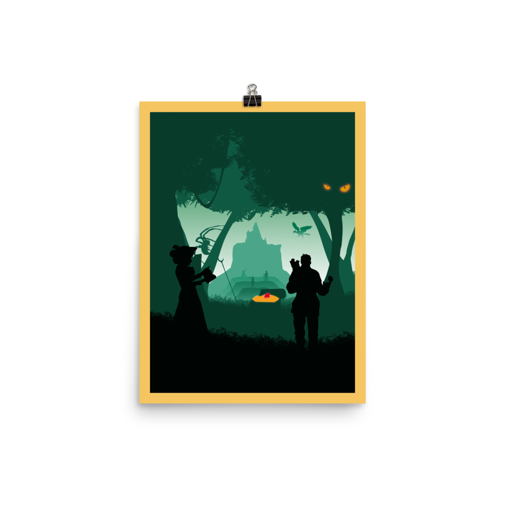 Lost Ruins of Arnak Temple Minimalist Board Game Art Poster