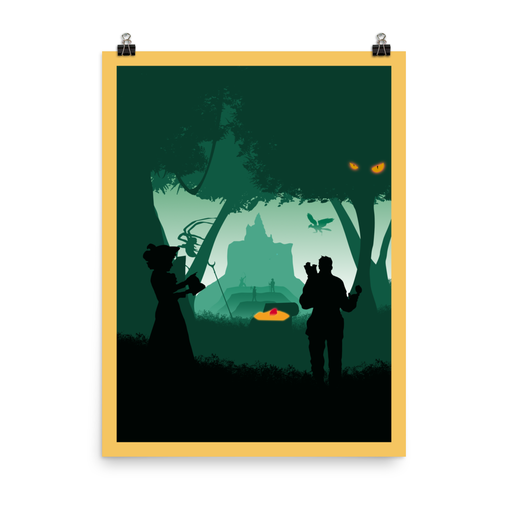Lost Ruins of Arnak Temple Minimalist Board Game Art Poster