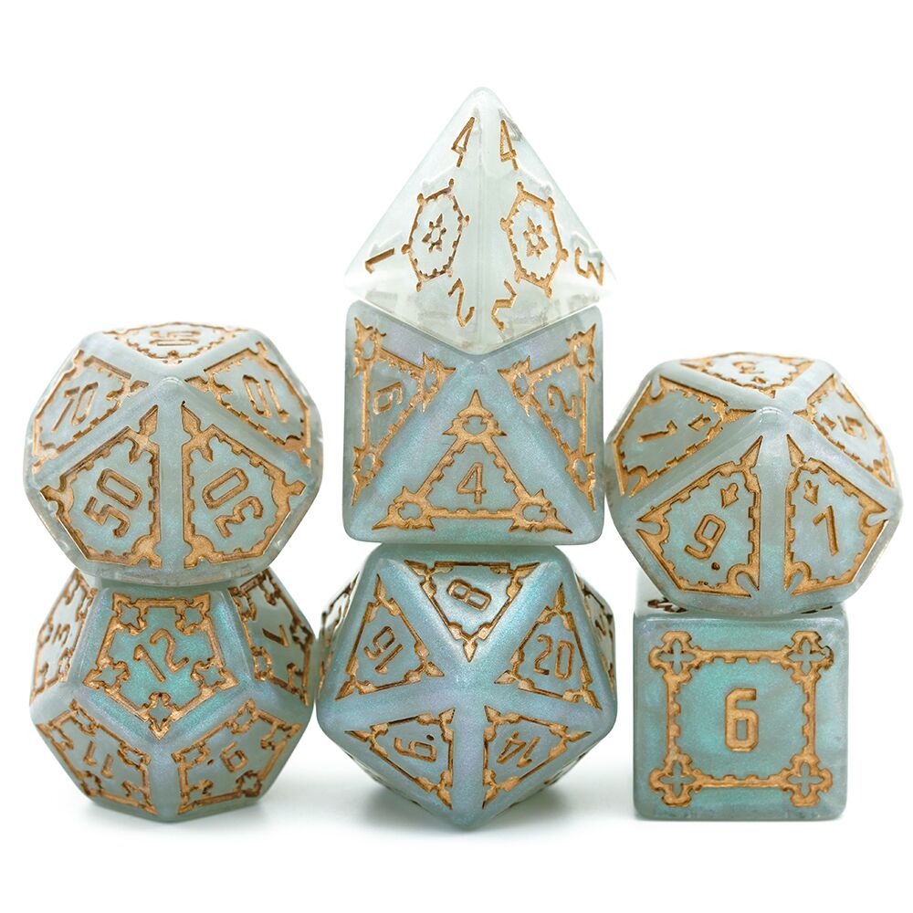 Giant Bone Resin Meeple Dungeon Dice Set