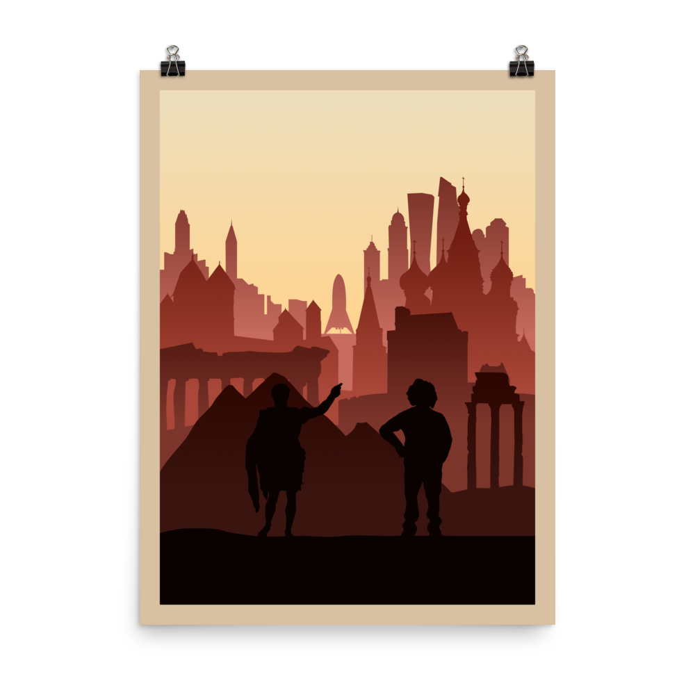 Through The Ages: A New Story of Civilization Minimalist Board Game Art Poster