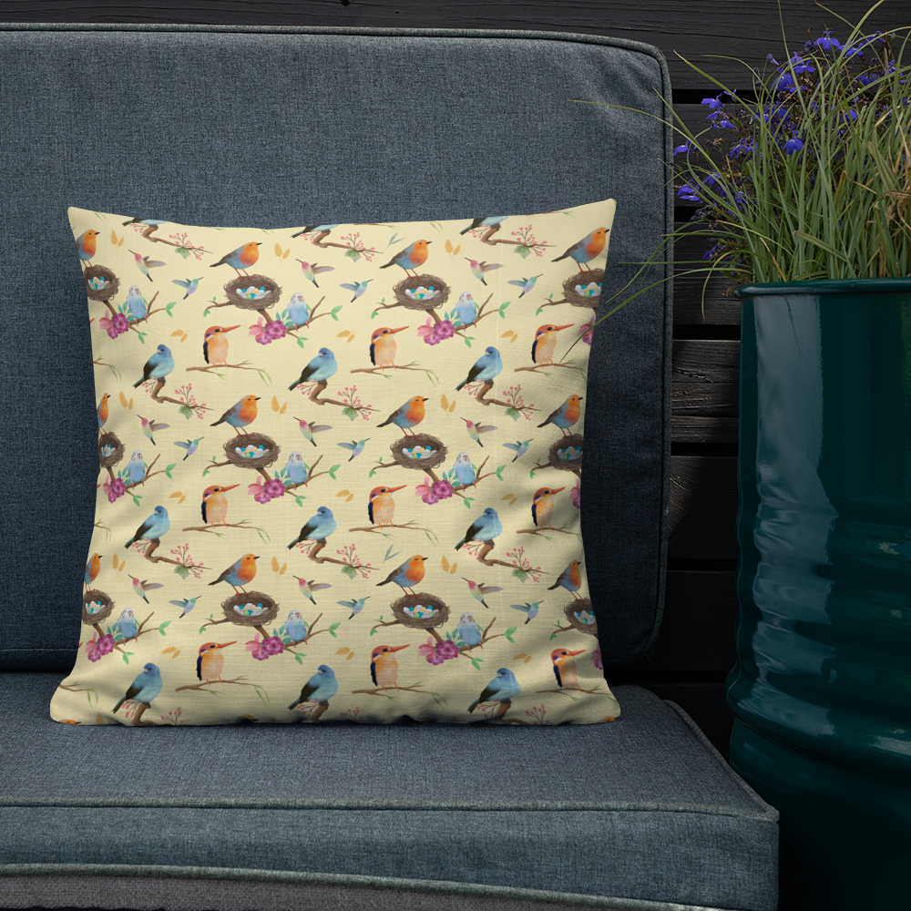 Wingspan (Yellow) Inspired Premium Cushion