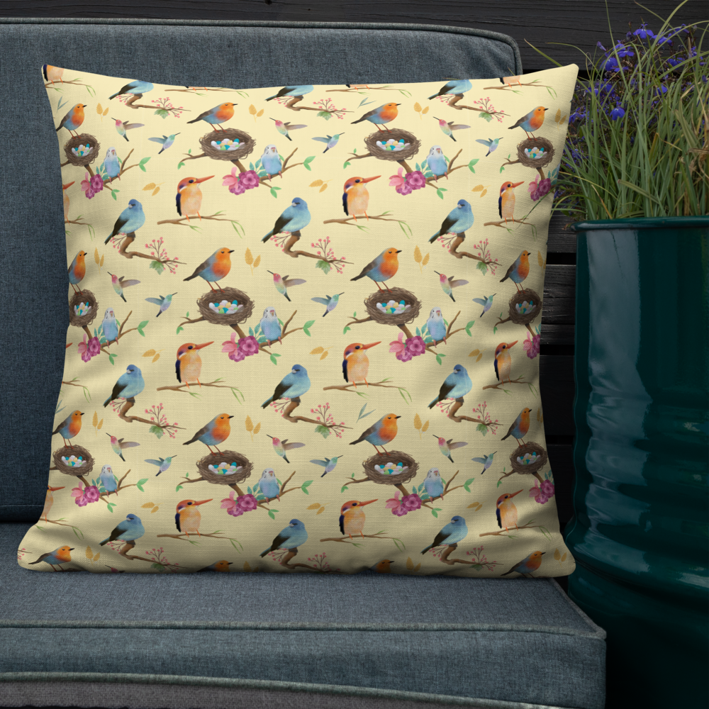 Wingspan (Yellow) Inspired Premium Cushion