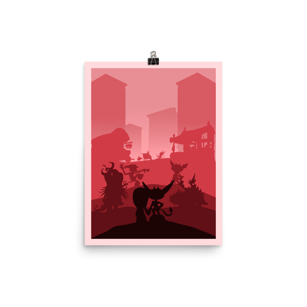 Dungeon Petz Minimalist Board Game Art Poster
