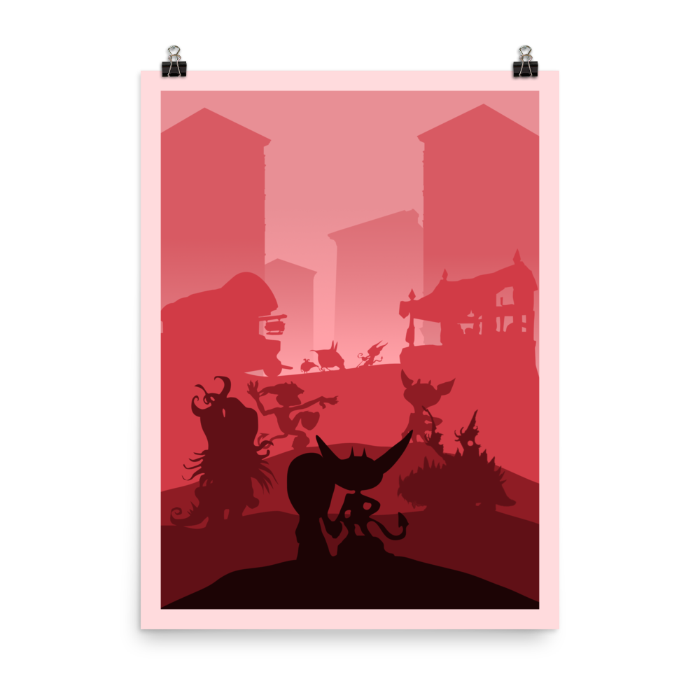Dungeon Petz Minimalist Board Game Art Poster