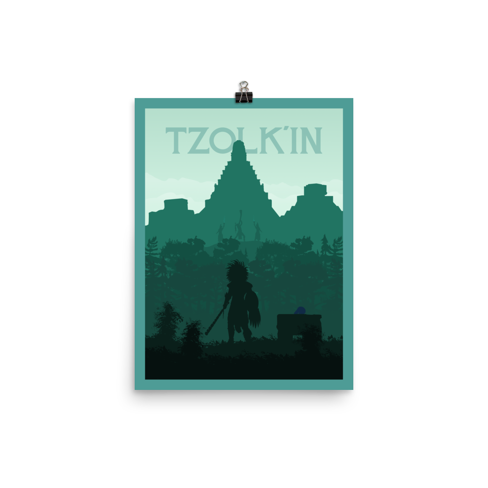 Tzolk'in Minimalist Board Game Art Poster