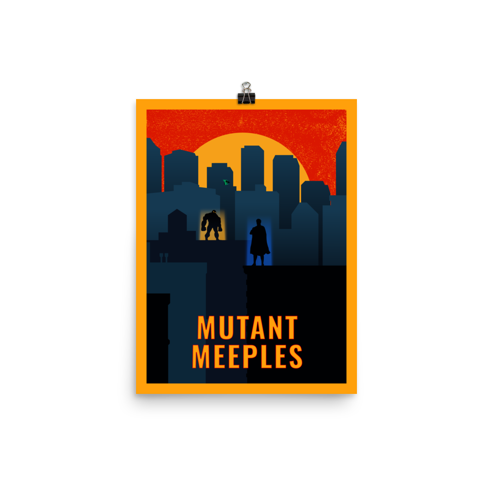 Mutant Meeples Minimalist Board Game Art Poster