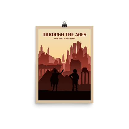 Through The Ages: A New Story of Civilization Minimalist Board Game Art Poster