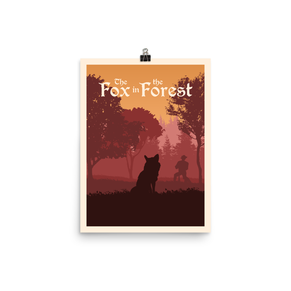 The Fox in the Forest Minimalist Board Game Art Poster