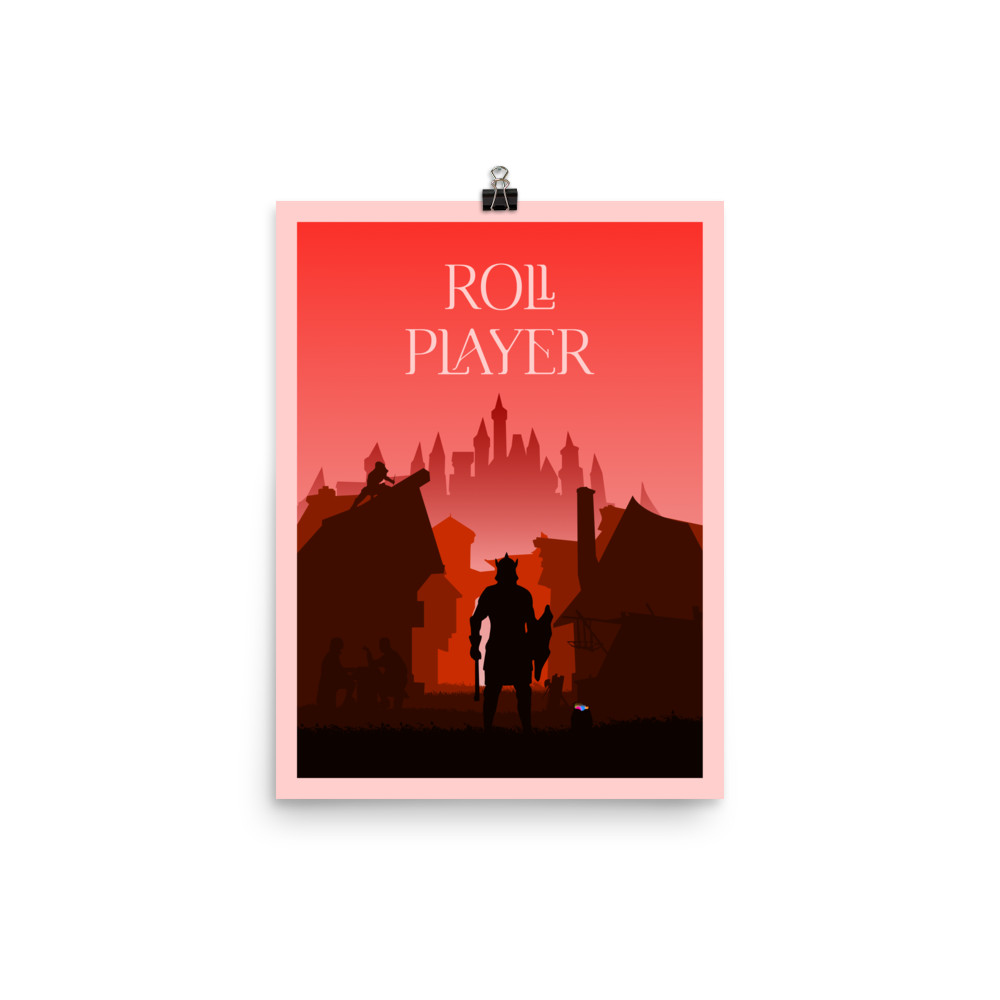 Roll Player Minimalist Board Game Art Poster