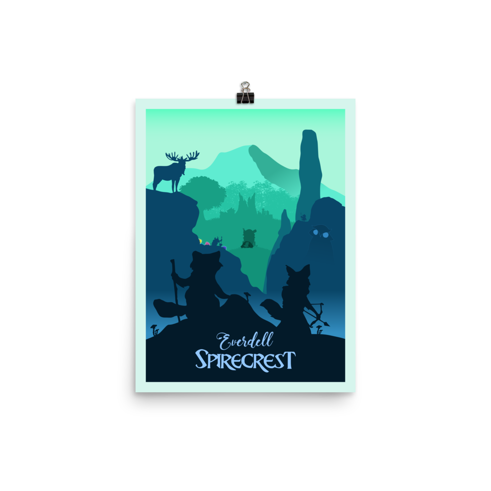 Everdell Spirecrest Minimalist Board Game Art Poster
