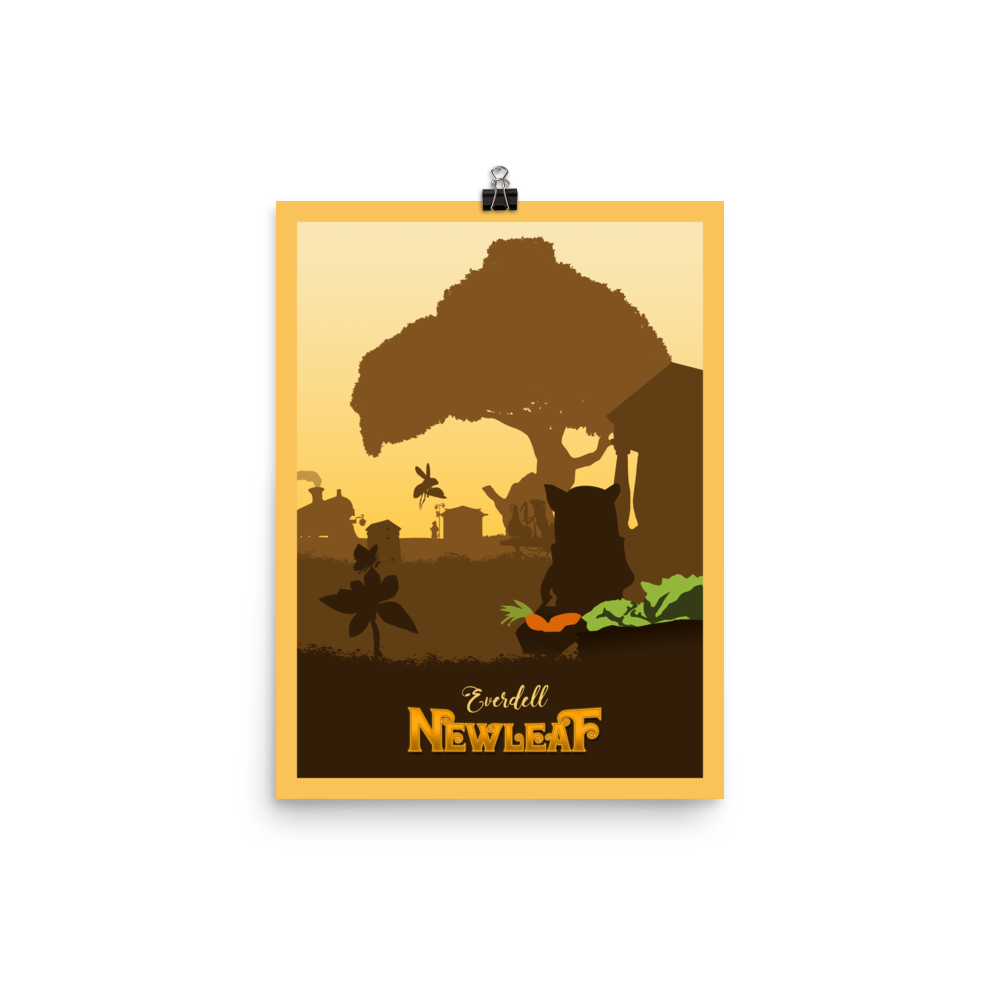 Everdell Newleaf Minimalist Board Game Art Poster