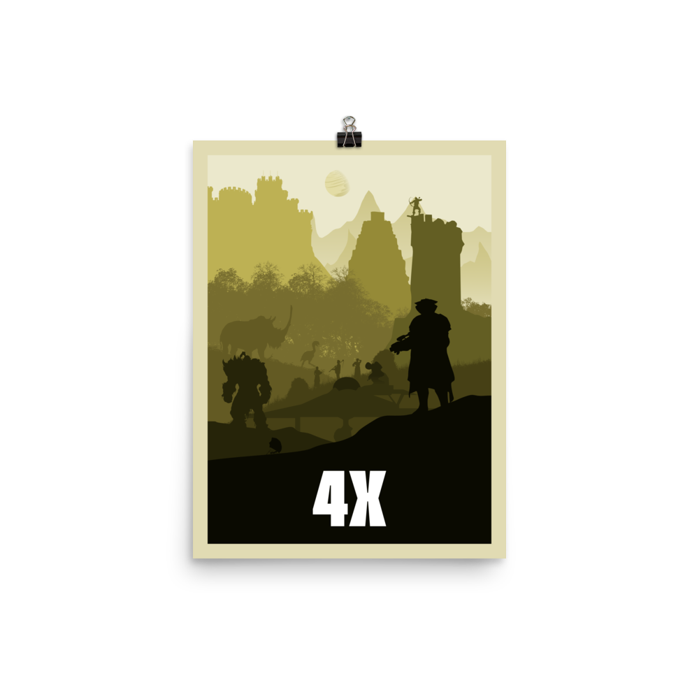 4X Board Game Mechanic Minimalist Board Game Art Poster
