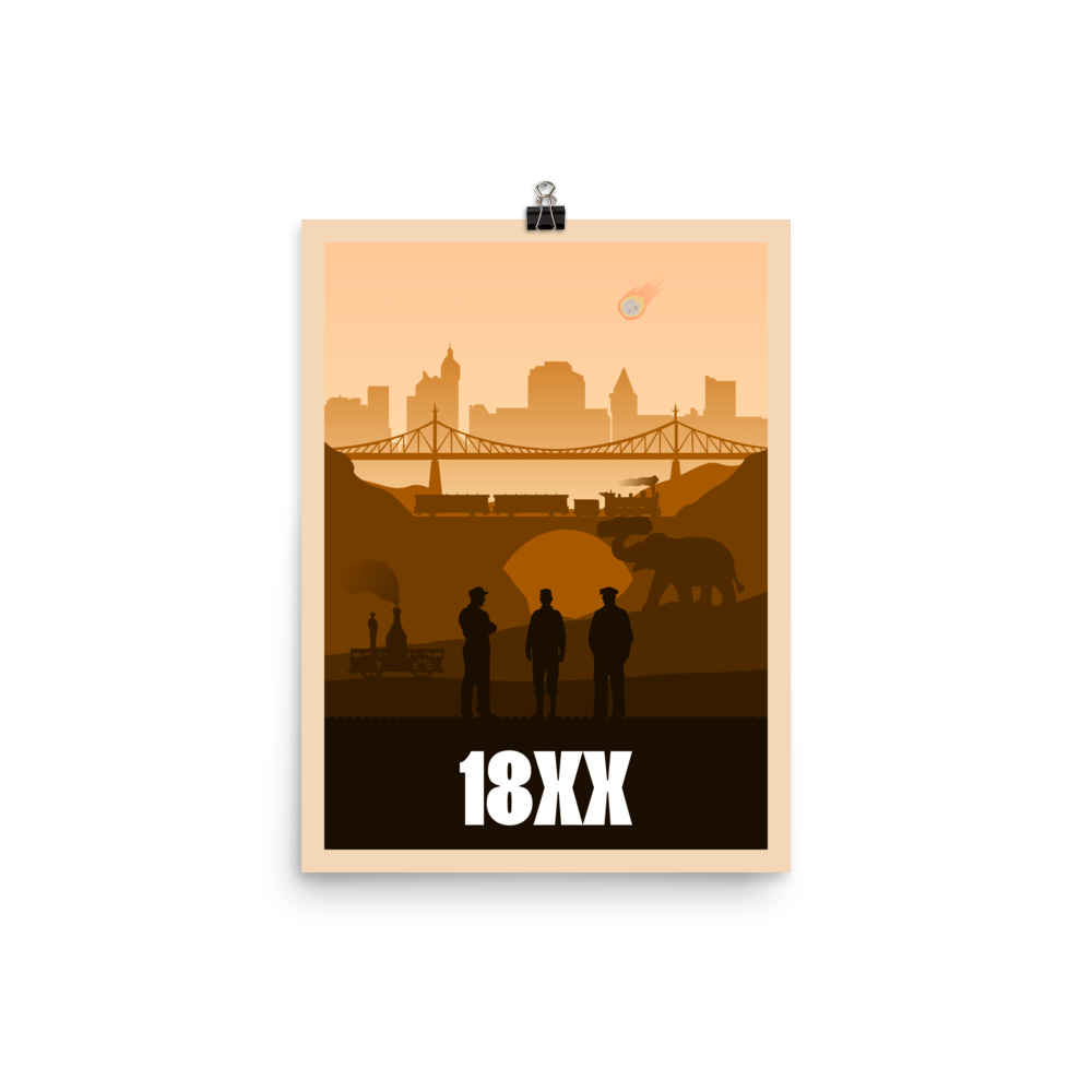 18XX (Day) Board Game Mechanic Minimalist Board Game Art Poster