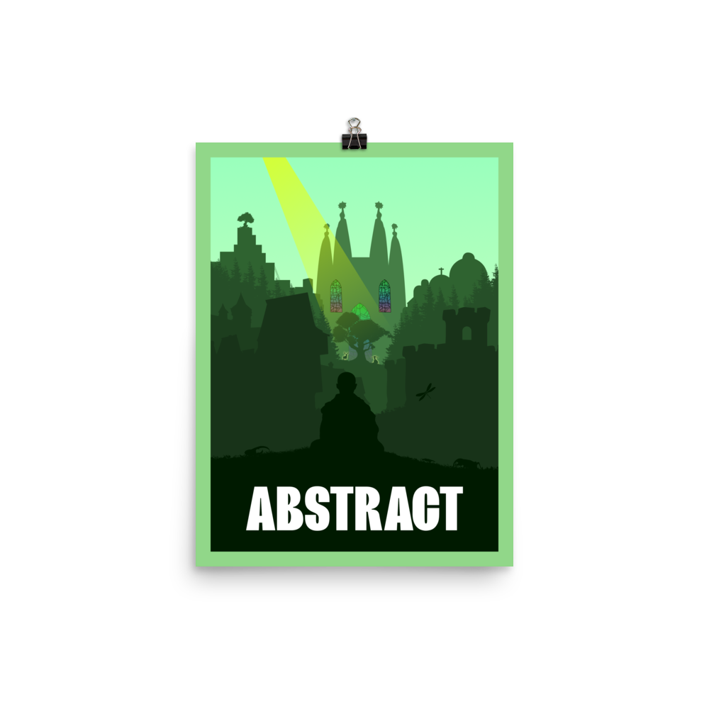 Abstract Board Game Mechanic Minimalist Board Game Art Poster