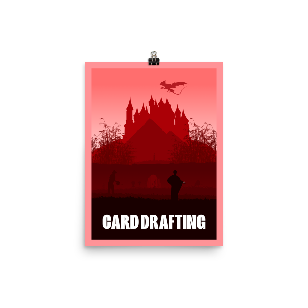 Card Drafting Board Game Mechanic Minimalist Board Game Art Poster