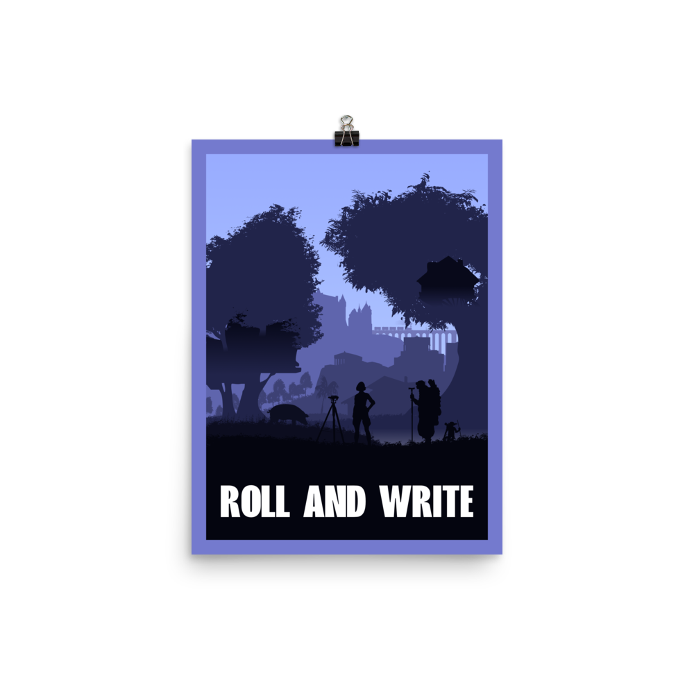 Roll and Write Board Game Mechanic Minimalist Board Game Art Poster