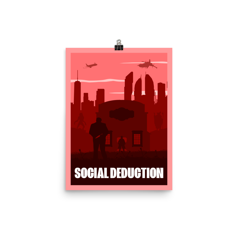 Social Deduction Board Game Mechanic Minimalist Board Game Art Poster