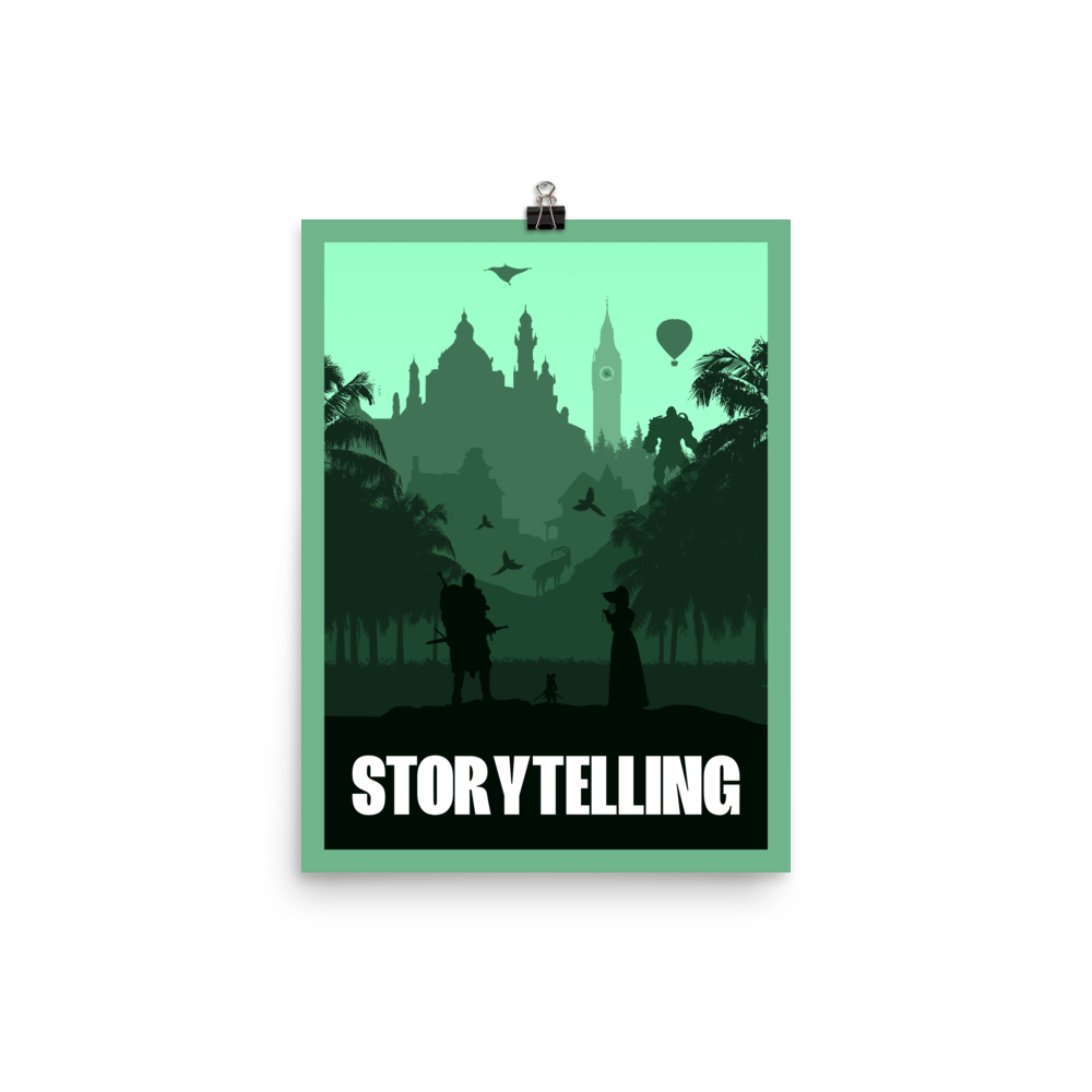 Storytelling Board Game Mechanic Minimalist Board Game Art Poster