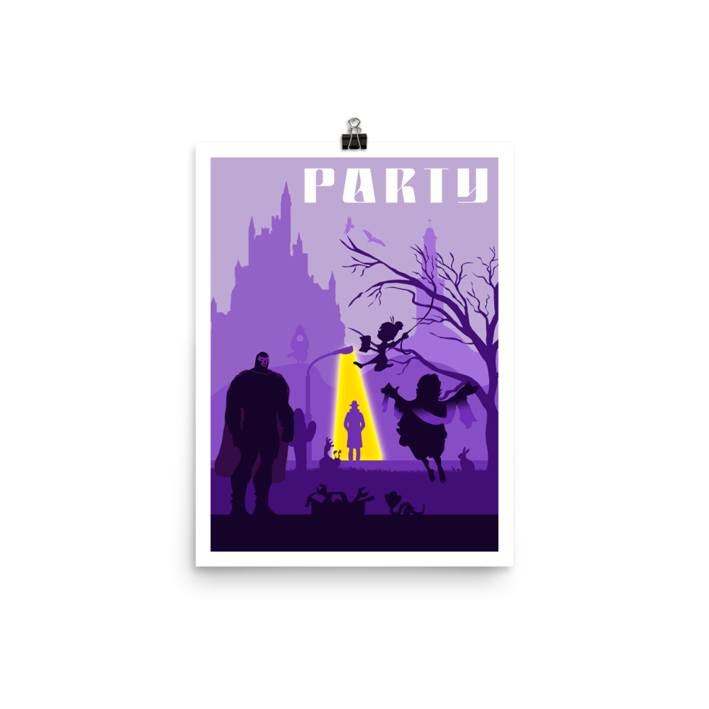 Party Board Game Mechanic Minimalist Board Game Art Poster