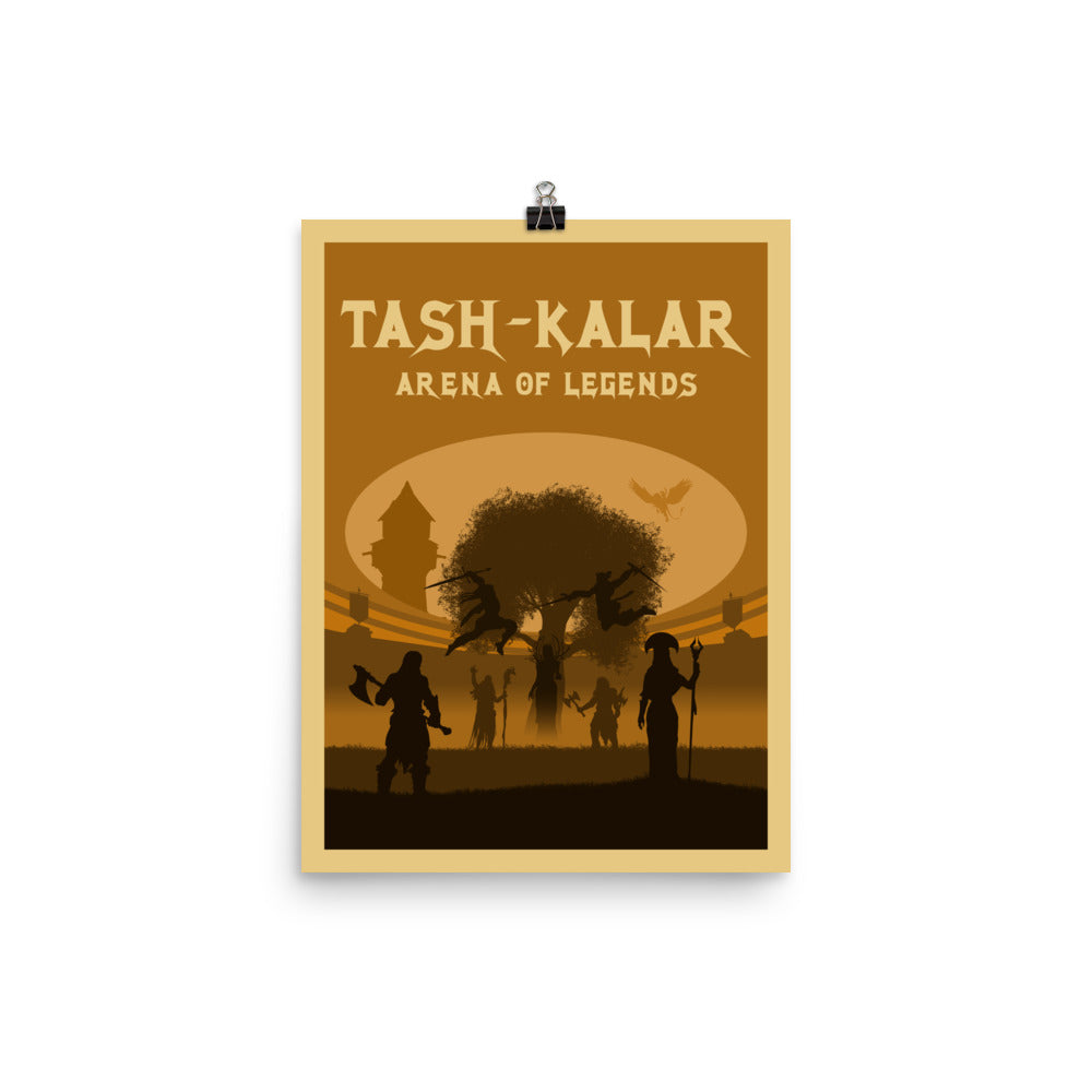 Tash Kalar Arena of Legends Minimalist Board Game Art Poster