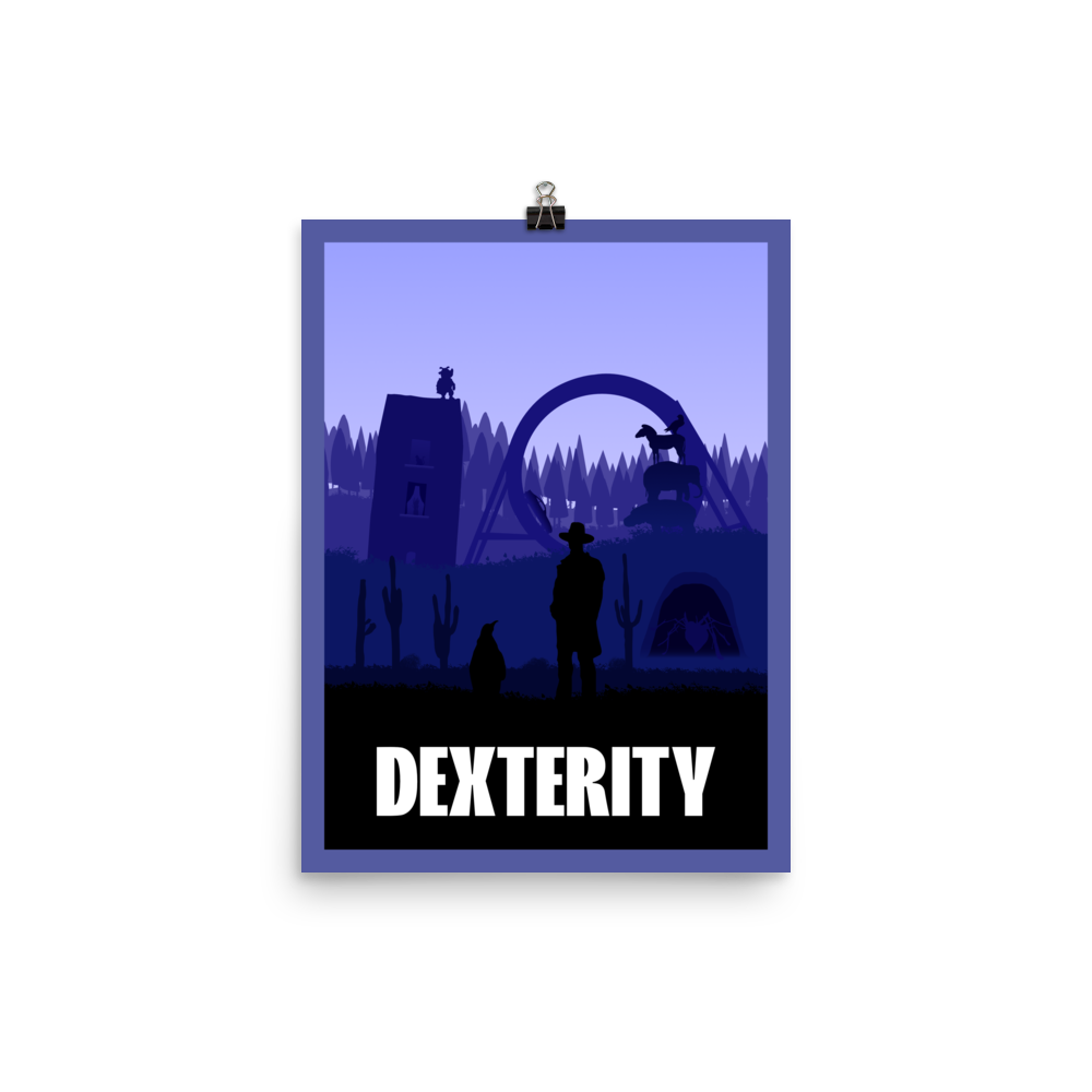 Dexterity Board Game Mechanic Minimalist Board Game Art Poster