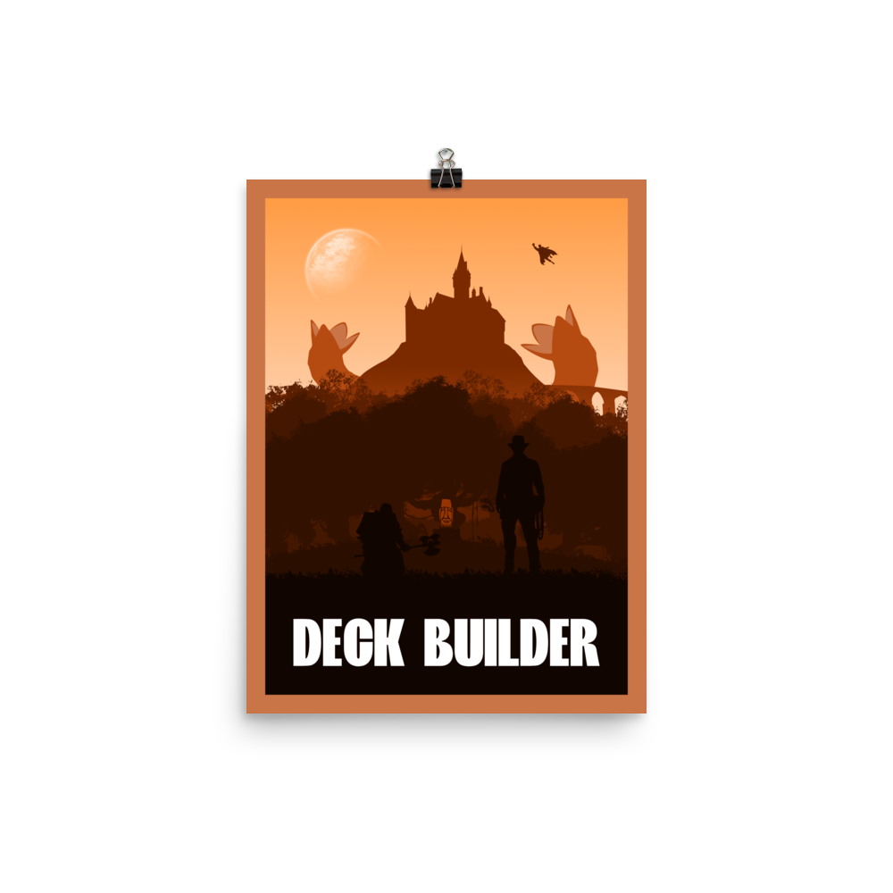 Deck Builder Board Game Mechanic Minimalist Board Game Art Poster