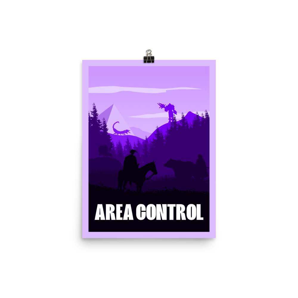 Area Control Board Game Mechanic Minimalist Board Game Art Poster