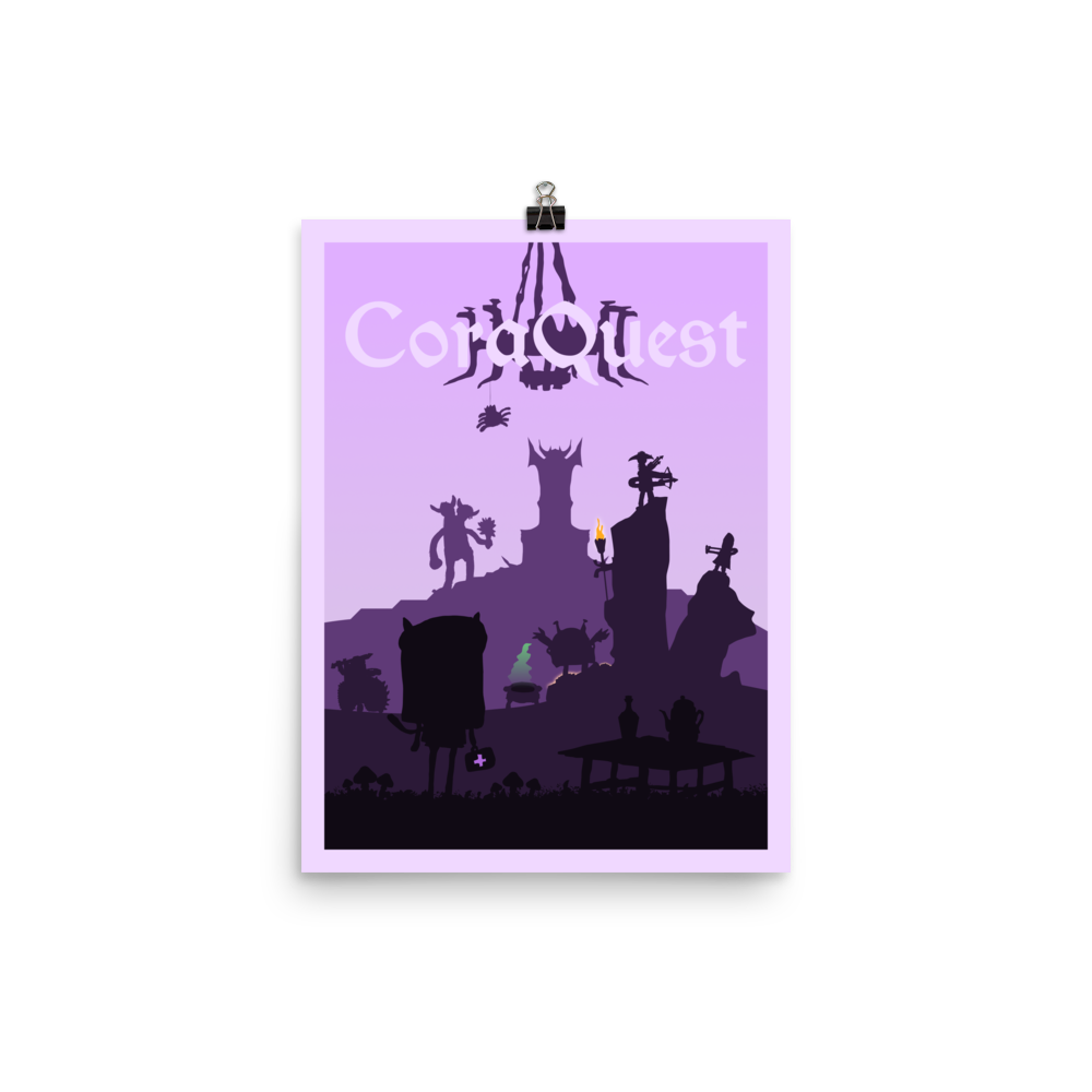 CoraQuest Minimalist Board Game Art Poster (Authorised)