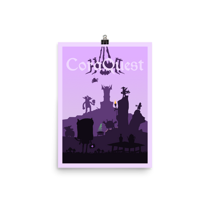 CoraQuest Minimalist Board Game Art Poster