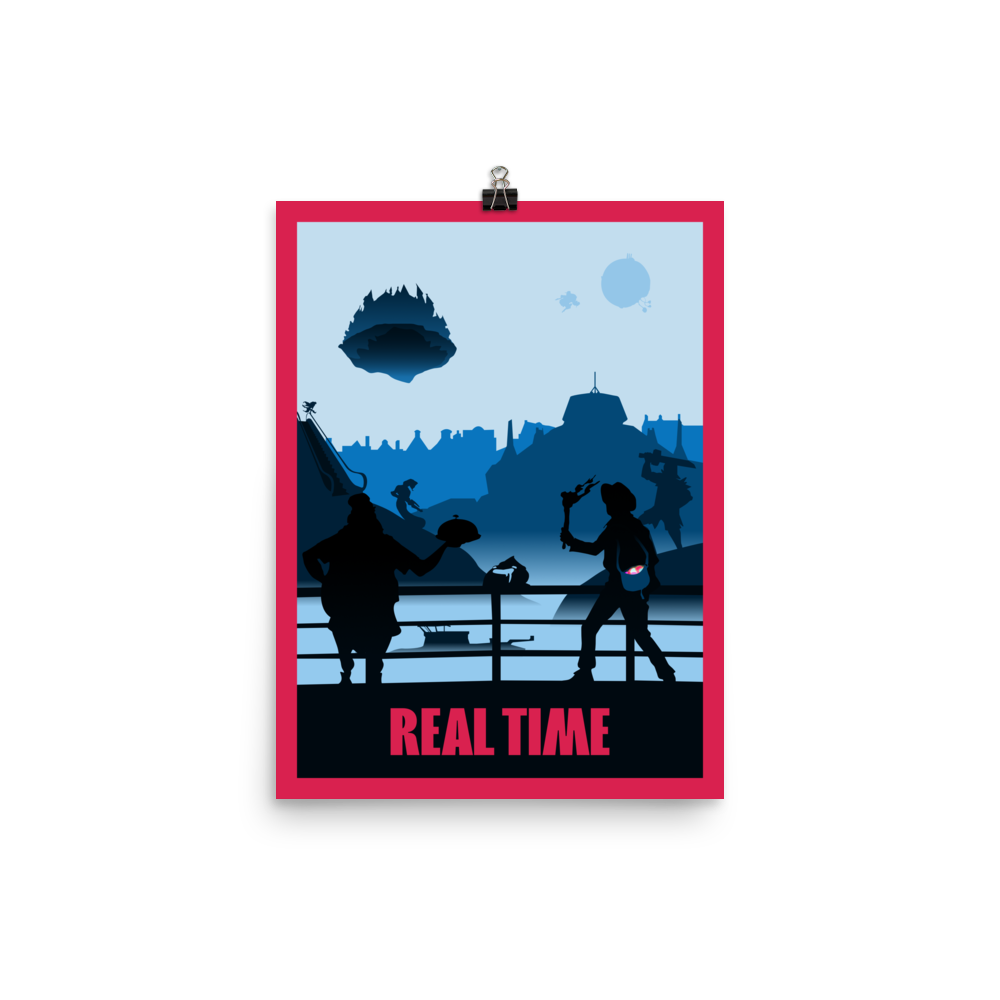 Real Time Board Game Mechanic Minimalist Board Game Art Poster