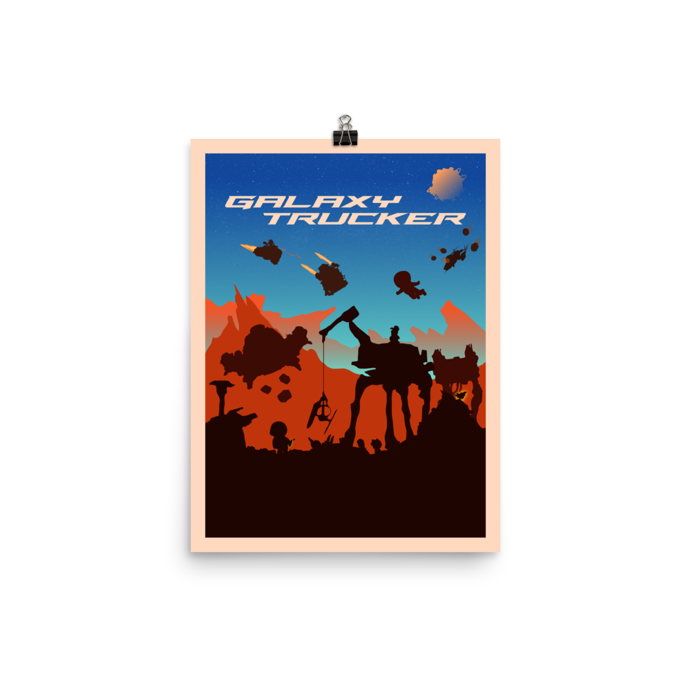 Galaxy Trucker (Dawn) Minimalist Board Game Art Poster