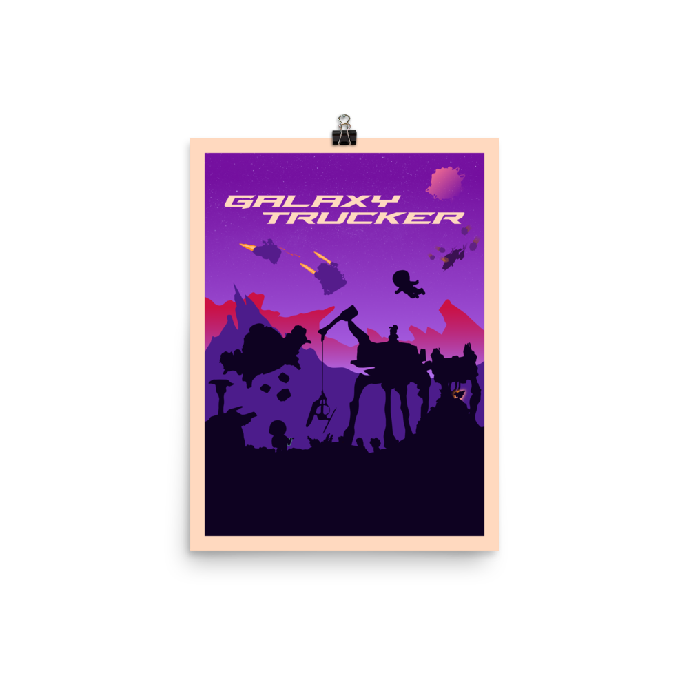 Galaxy Trucker (Twilight) Minimalist Board Game Art Poster