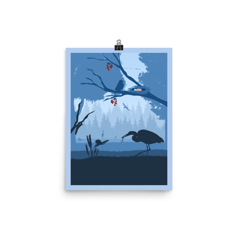 Wingspan Minimalist Board Game Art Poster