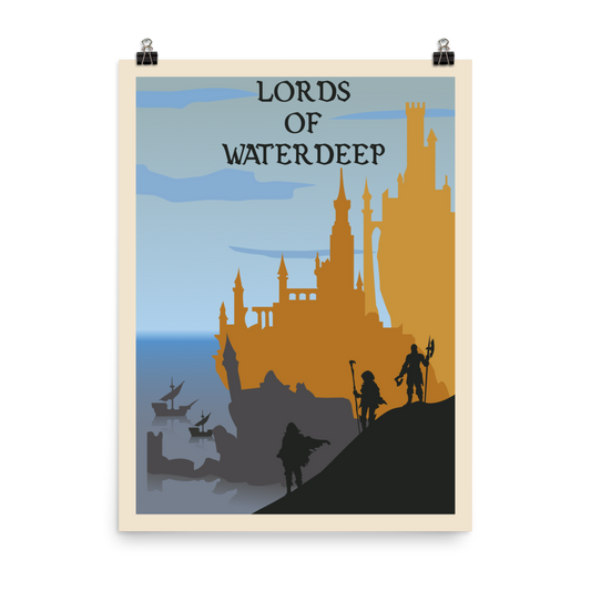 Lords of Waterdeep Minimalist Board Game Art Poster