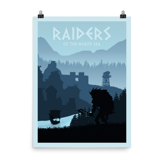 Raiders of the North Sea Minimalist Board Game Art Poster