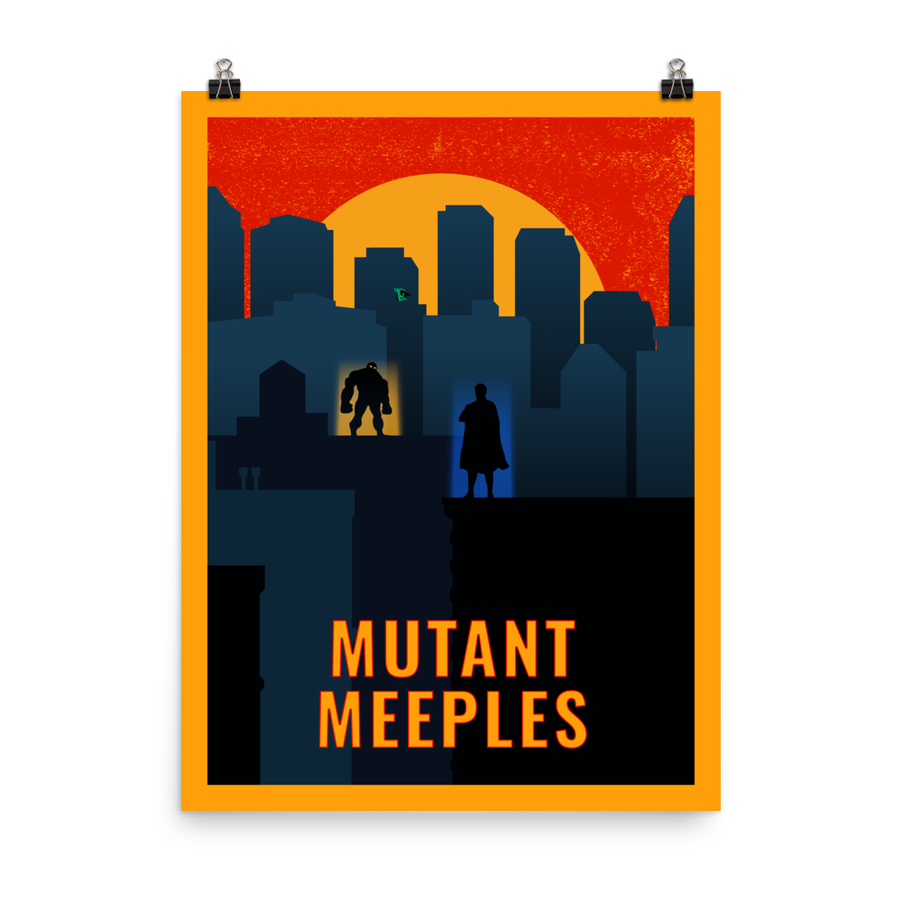 Mutant Meeples Minimalist Board Game Art Poster