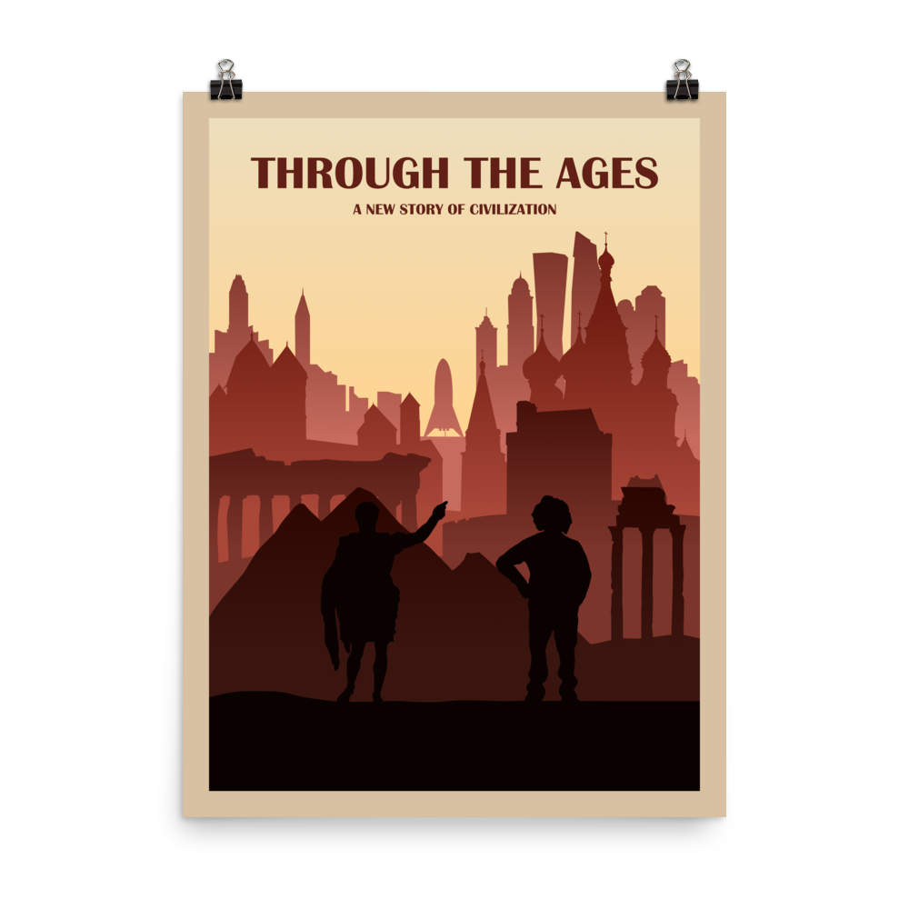 Through The Ages: A New Story of Civilization Minimalist Board Game Art Poster