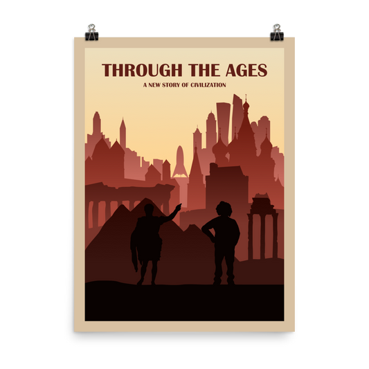 Through The Ages: A New Story of Civilization Minimalist Board Game Art Poster