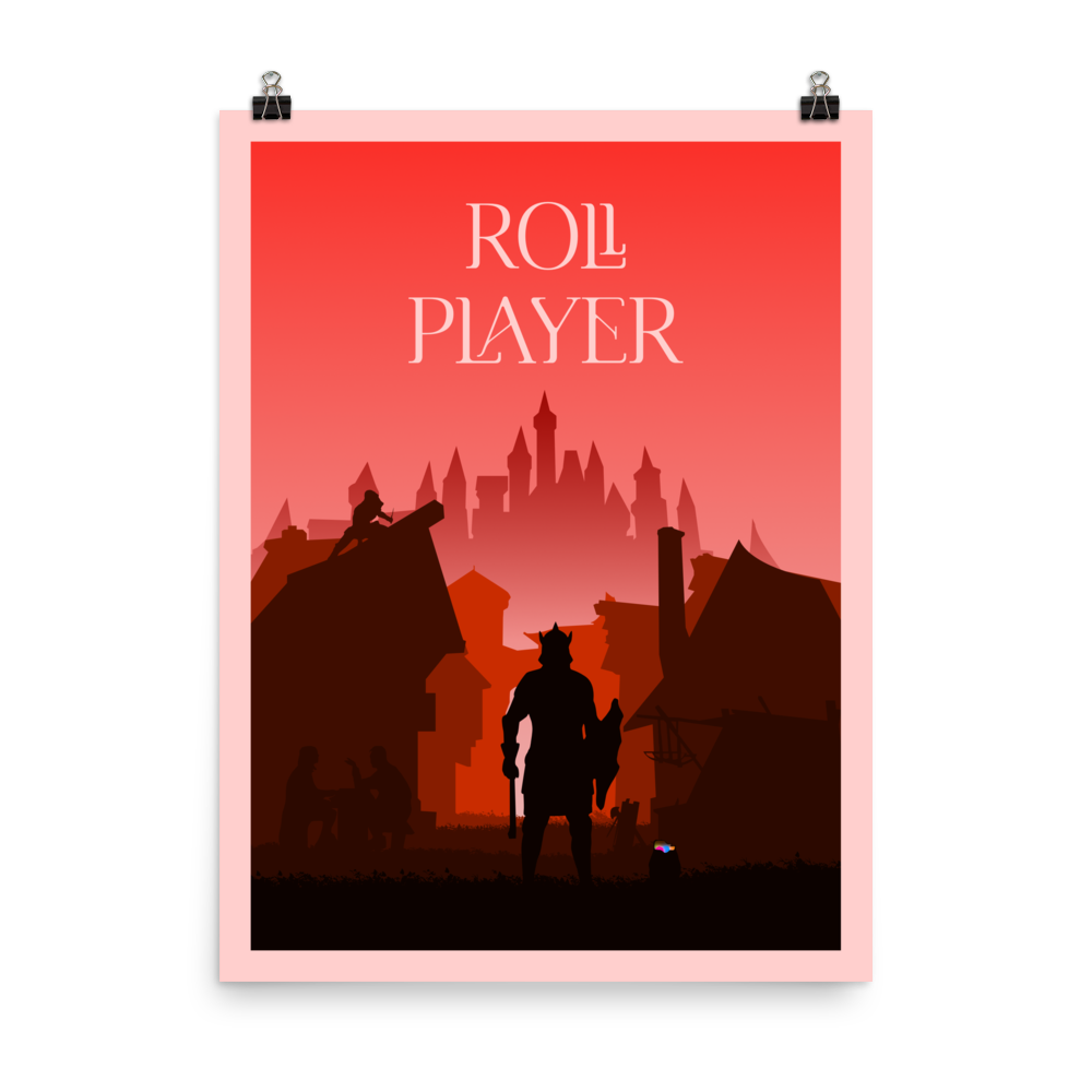 Roll Player Minimalist Board Game Art Poster