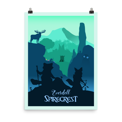 Everdell Spirecrest Minimalist Board Game Art Poster