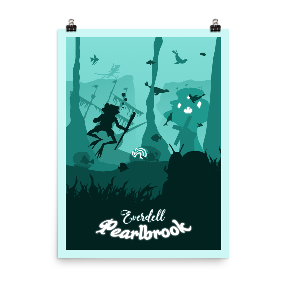 Everdell Pearlbrook Minimalist Board Game Art Poster