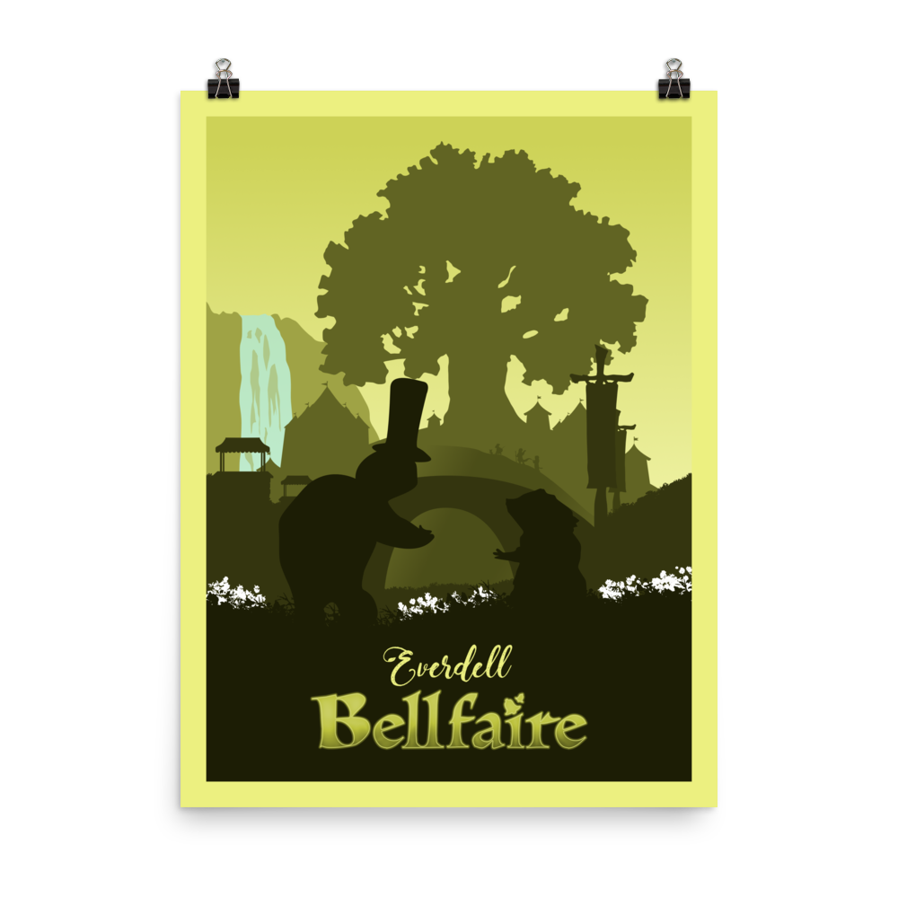 Everdell Bellfaire Minimalist Board Game Art Poster