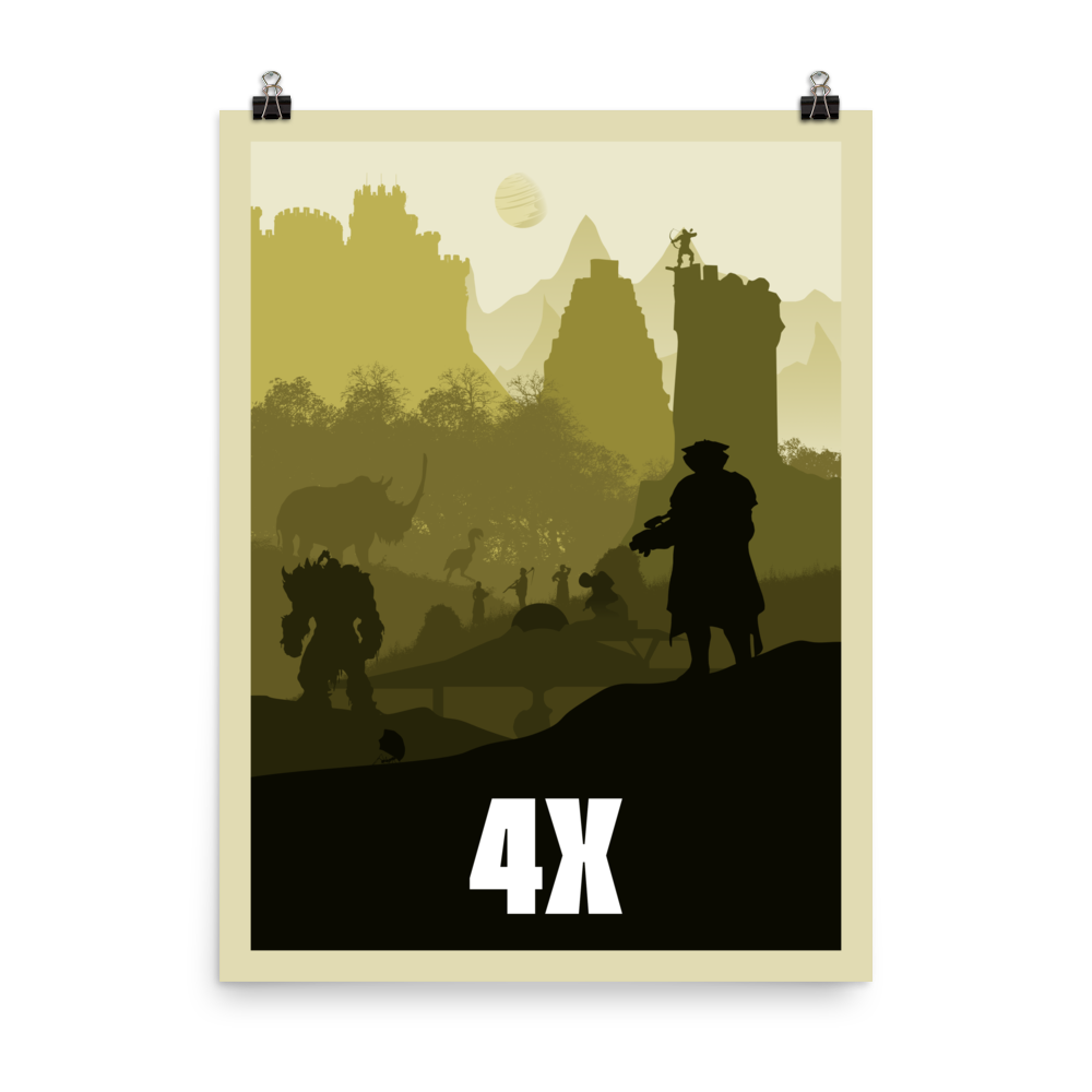 4X Board Game Mechanic Minimalist Board Game Art Poster