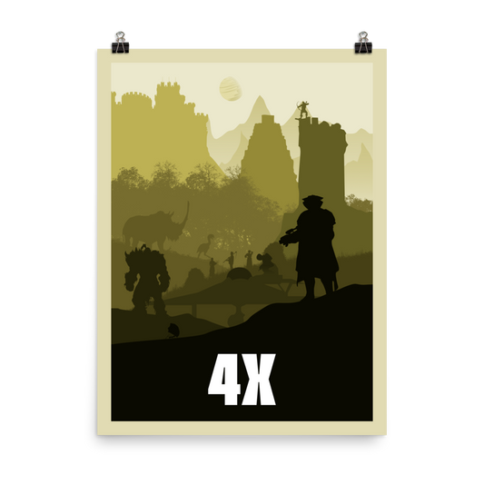4X Board Game Mechanic Minimalist Board Game Art Poster