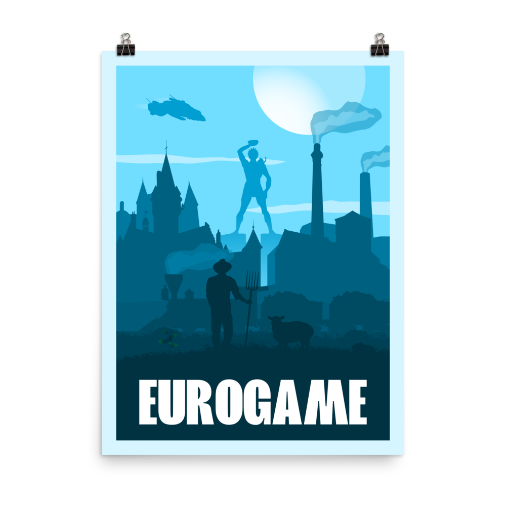 Eurogame Board Game Mechanic Minimalist Board Game Art Poster